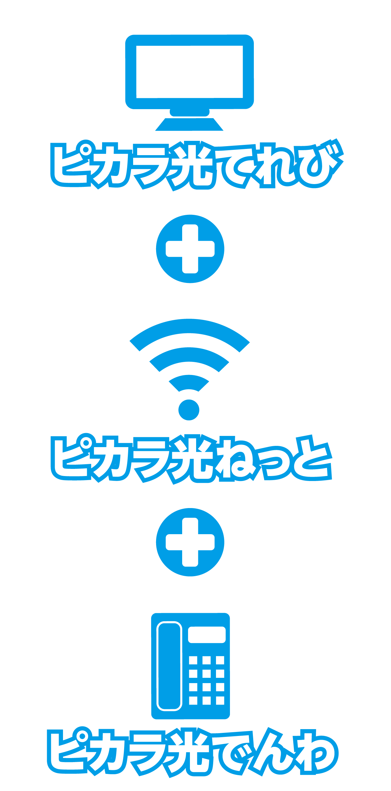 ピカラ光てれび + ピカラ光ねっと+ ピカラ光でんわ